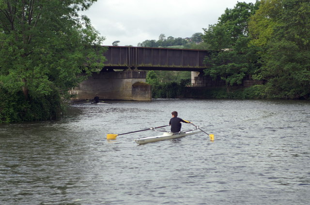 River Avon, Kelston Park Railway Bridge - geograph.org.uk - 180805