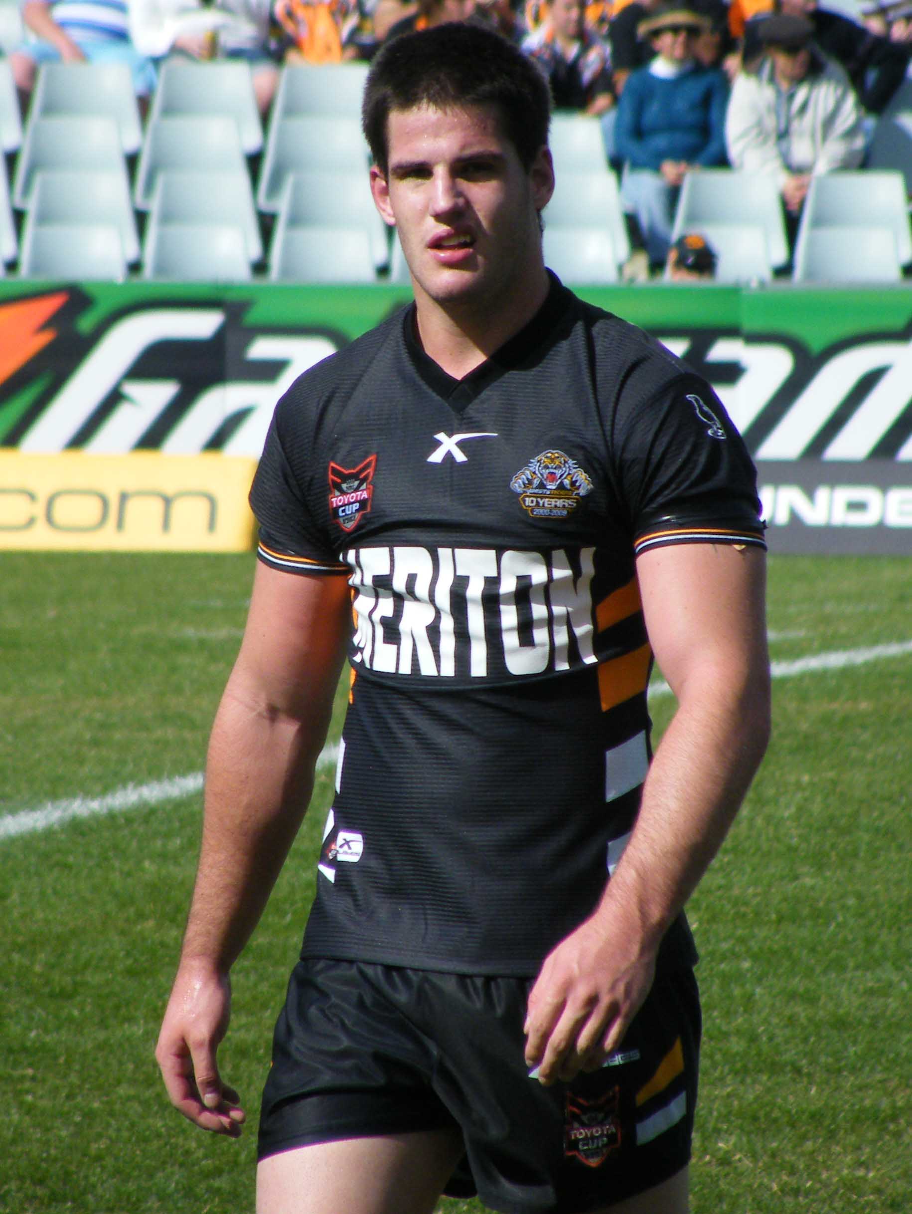 Dwyer playing for the Wests Tigers U20s