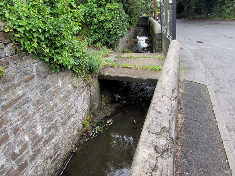 File:Stone slab footbridge over a stream, Llangennech - geograph.org.uk - 4631745.jpg