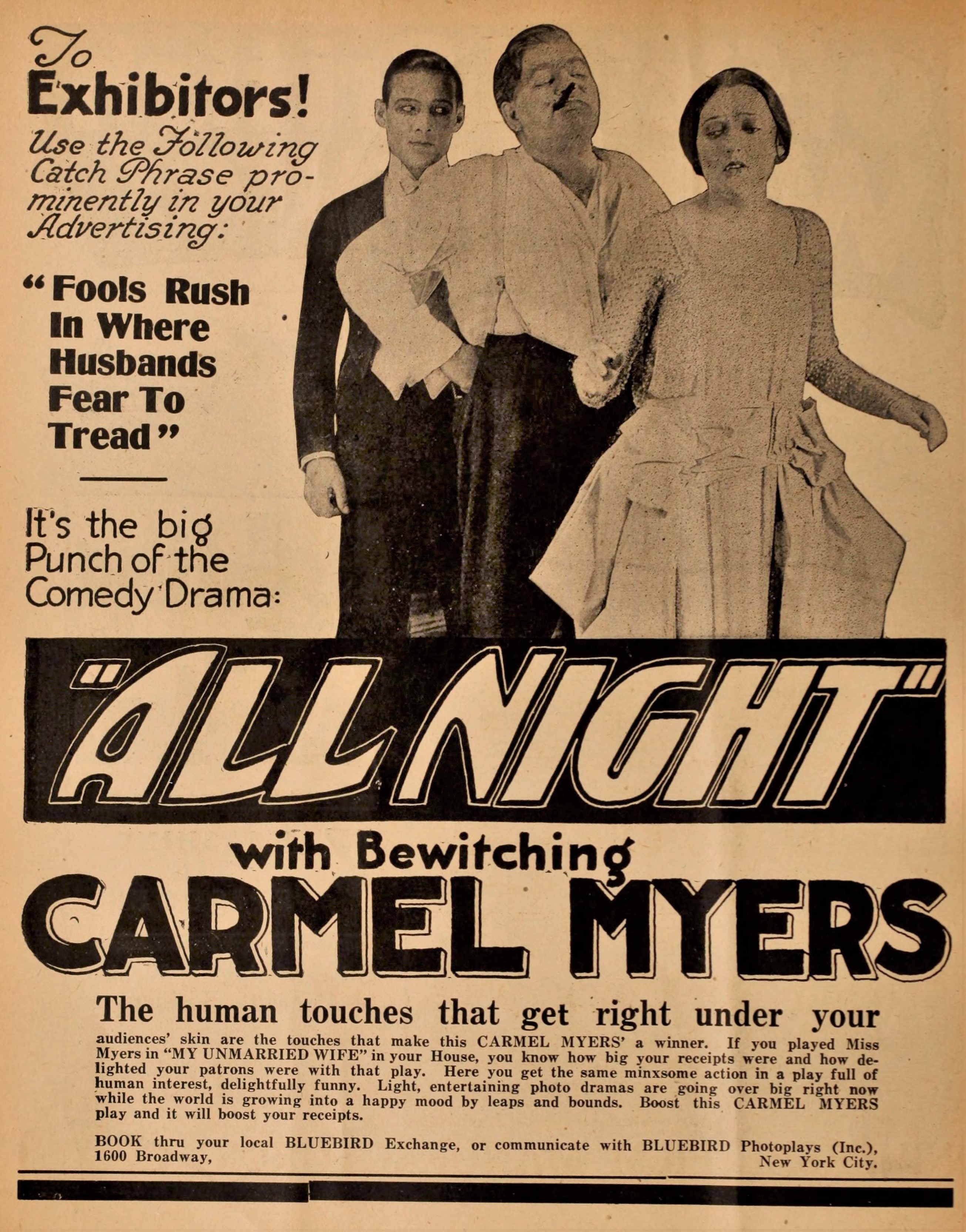Risultati immagini per all night film 1918