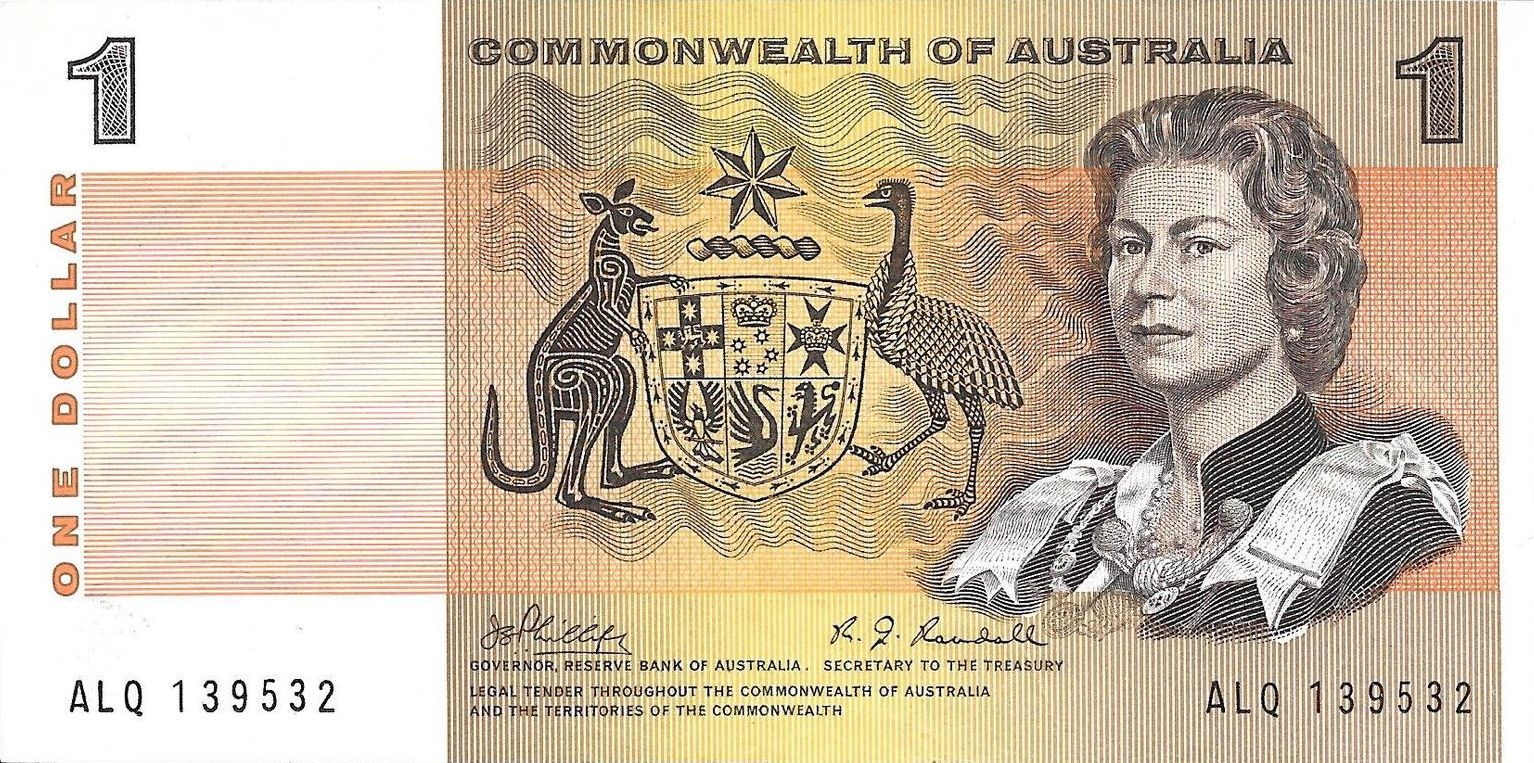 ensom misundelse jordnødder Australian one-dollar note - Wikipedia