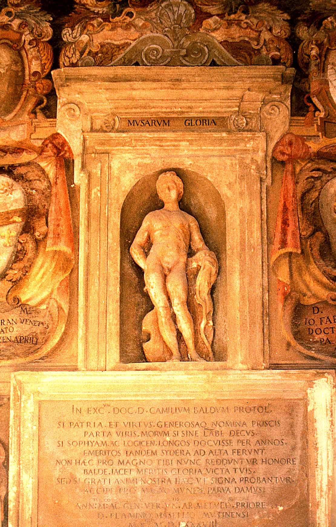 Monument to Baldi in the courtyard of the [[Archiginnasio of Bologna]]