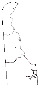 Location of Dover Air Force Base, in Kent County, Delaware