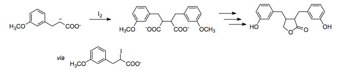 Synthèse totale d'entérolactone