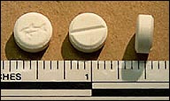 Tablets containing mCPP confiscated by the DEA in Vernon Hills, Illinois.