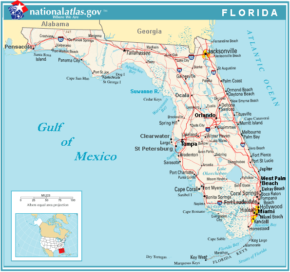 Map of Florida roads NA nomenu.gif