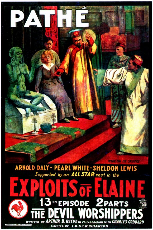 Movie poster - The Exploits of Elaine - The Devil Worshippers (1914).jpg