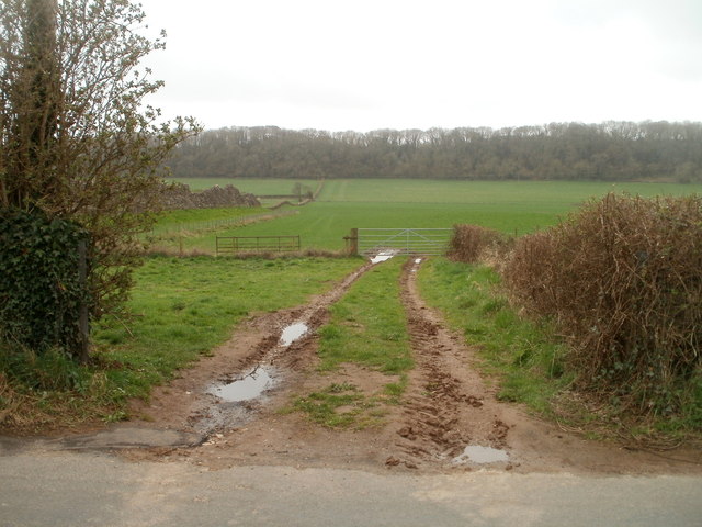 File:Muddy entrance to a field alongside the ancient west wall, Caerwent - geograph.org.uk - 2803589.jpg