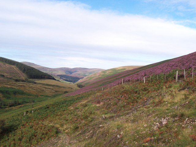 File:Path across Preston Hill descending into the Lambden Valley - geograph.org.uk - 558384.jpg