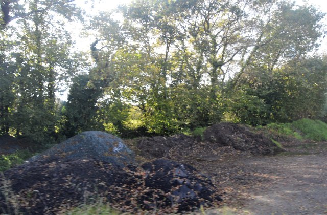 File:Piles of aggregate in a layby by the A388 - geograph.org.uk - 5662233.jpg