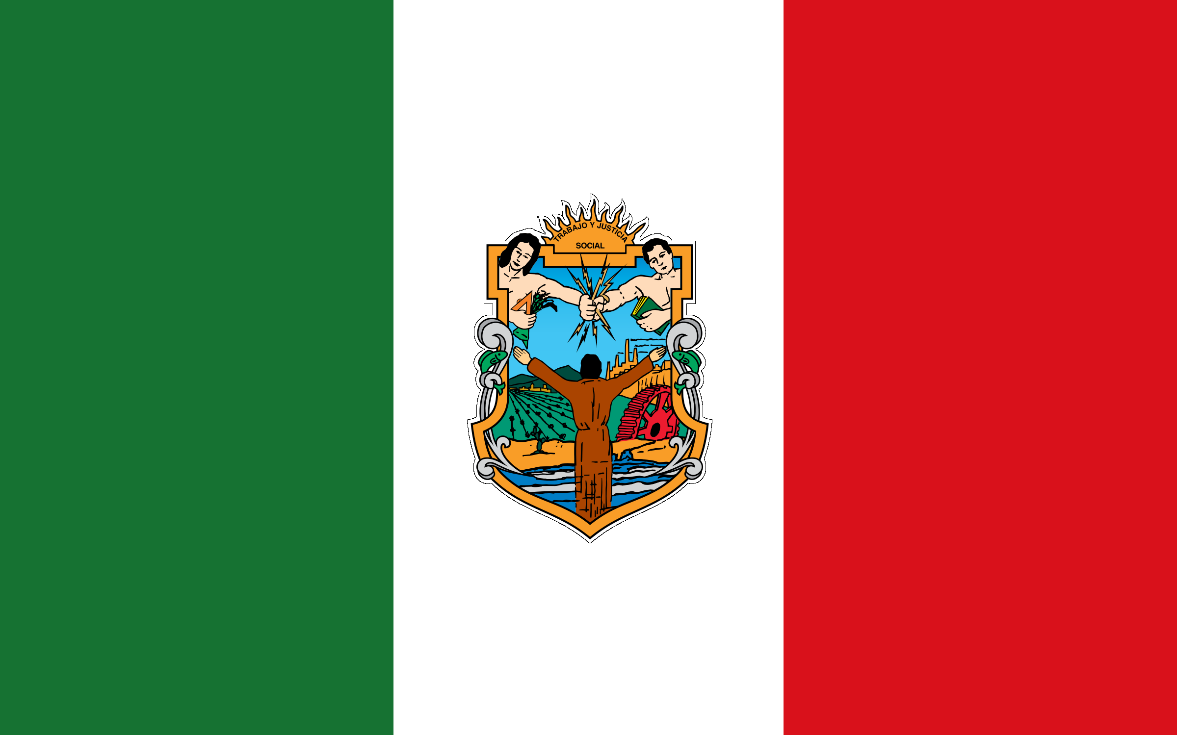 Mexico Patch - Mexican Flag, Baja California, Caribbean 3.5