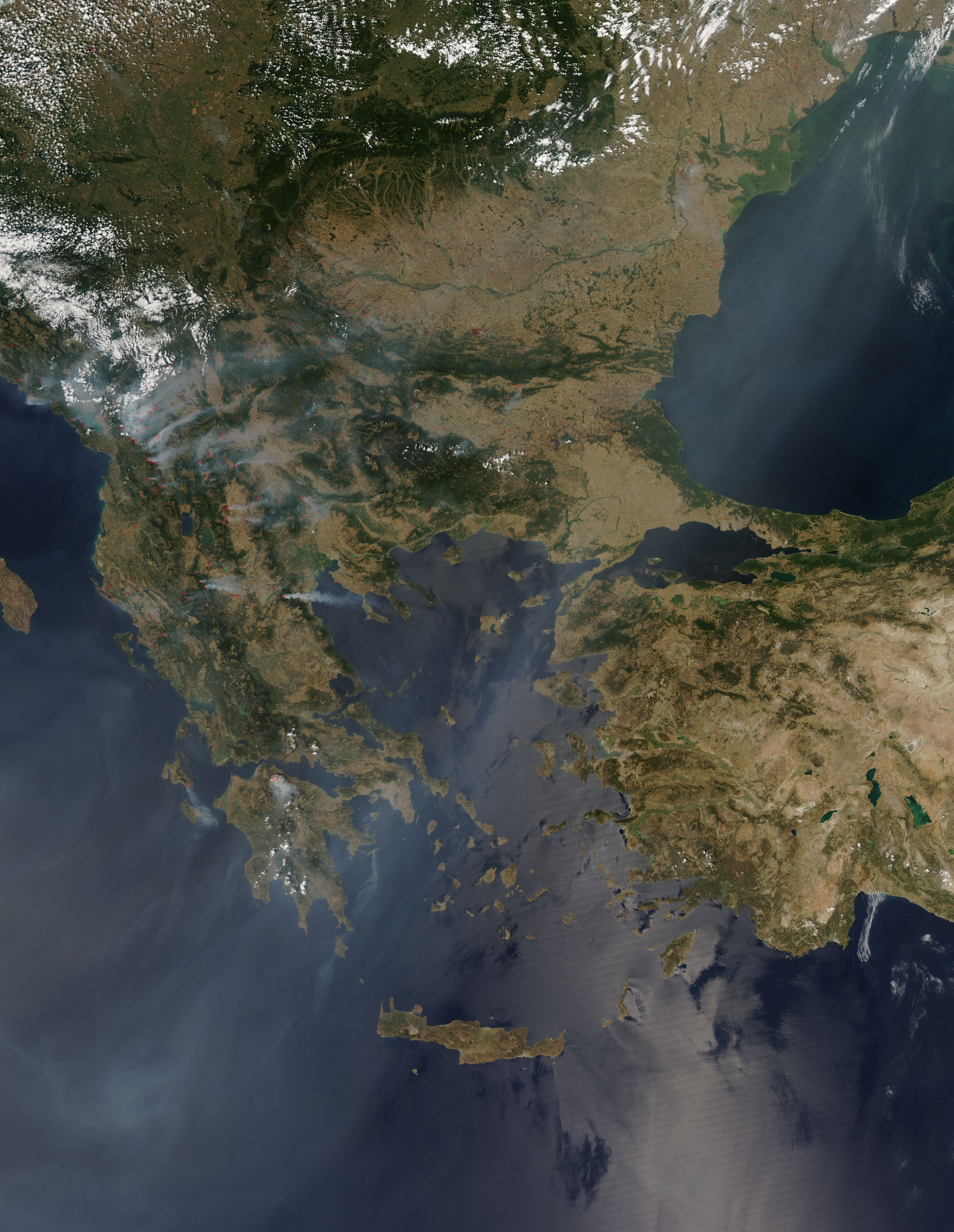 Греция снимок из космоса