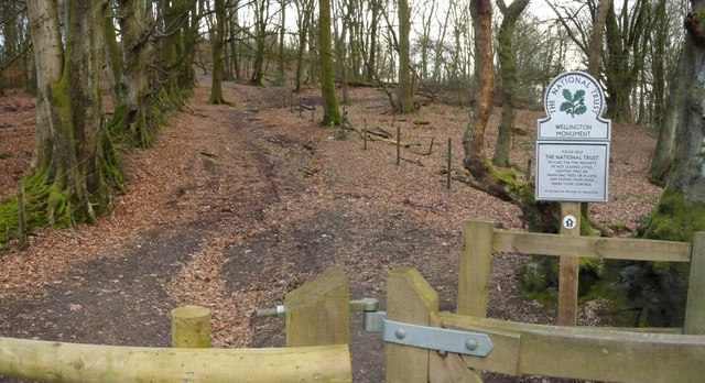 File:Blackdown Hills , National Trust Sign and Uphill Track - geograph.org.uk - 1243951.jpg