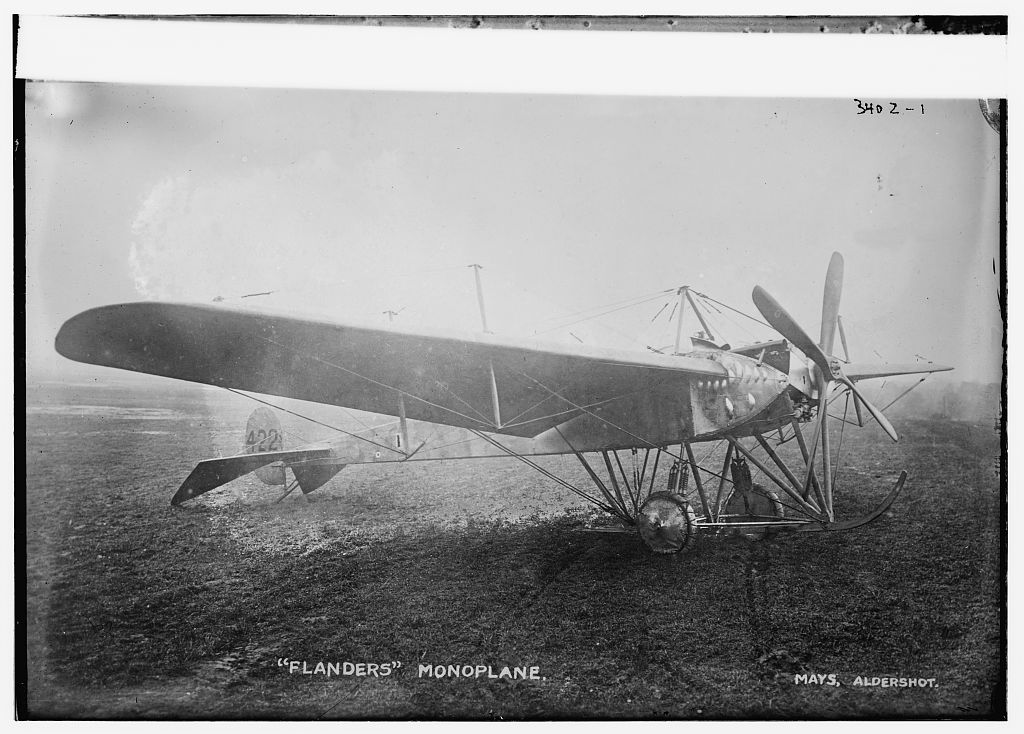 1912 Brooklands Flanders Monoplane crash