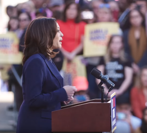 Harris tijdens de aankondiging van haar kandidatuur voor het presidentschap voor de Amerikaanse presidentsverkiezingen van 2020. Oakland, Californië, 27 januari 2019.