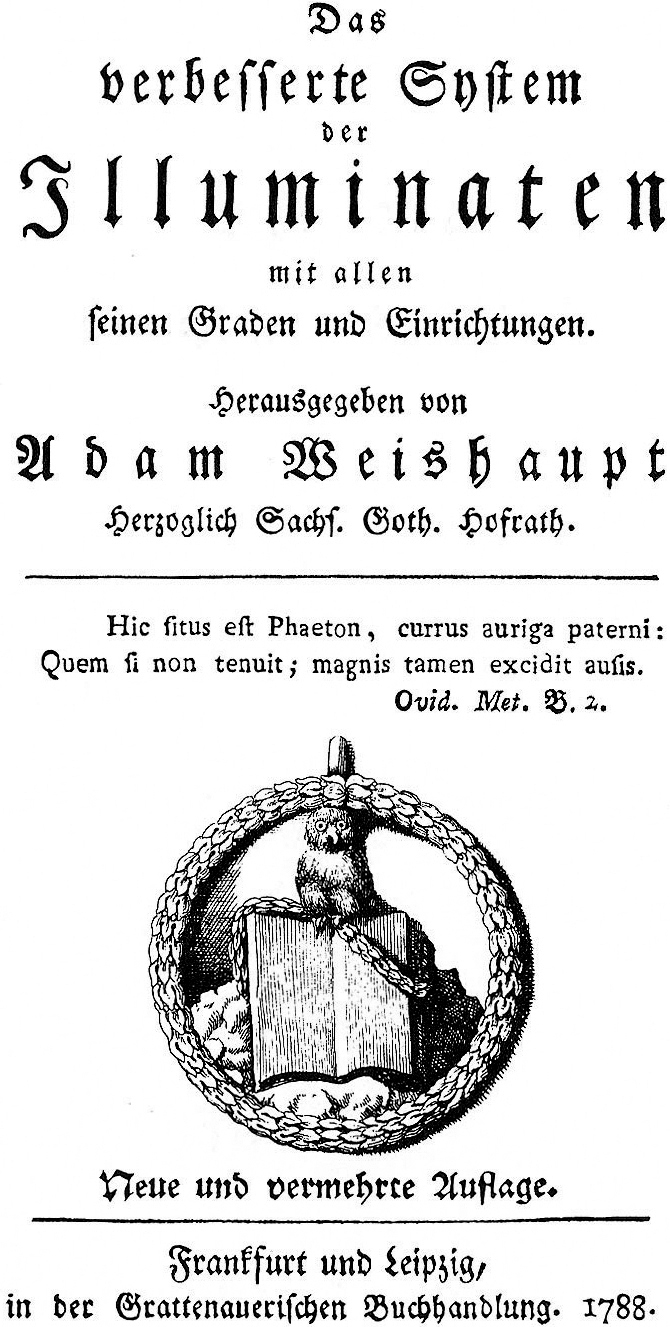 Resultado de la imagen para Adam Weishaupt Fundador de The Bavarian Illuminati goals