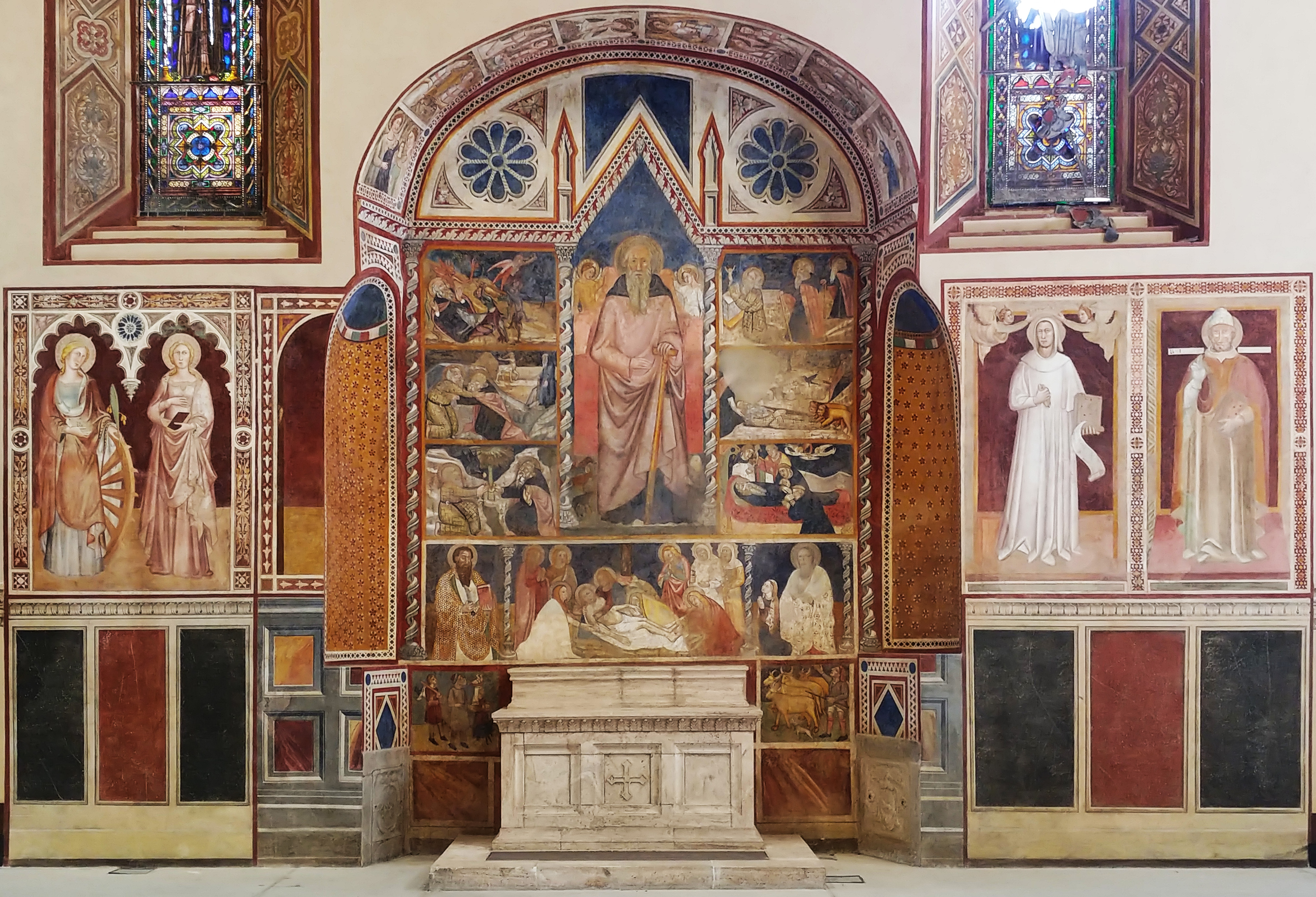 Interno della Chiesa di Sant'Agostino a Montalcino, Cappella di Sant'Antonio Abate