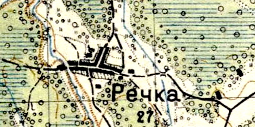 План деревни Речка. 1941 год