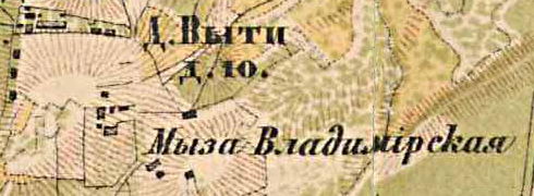 План деревни Вытти. 1885 год