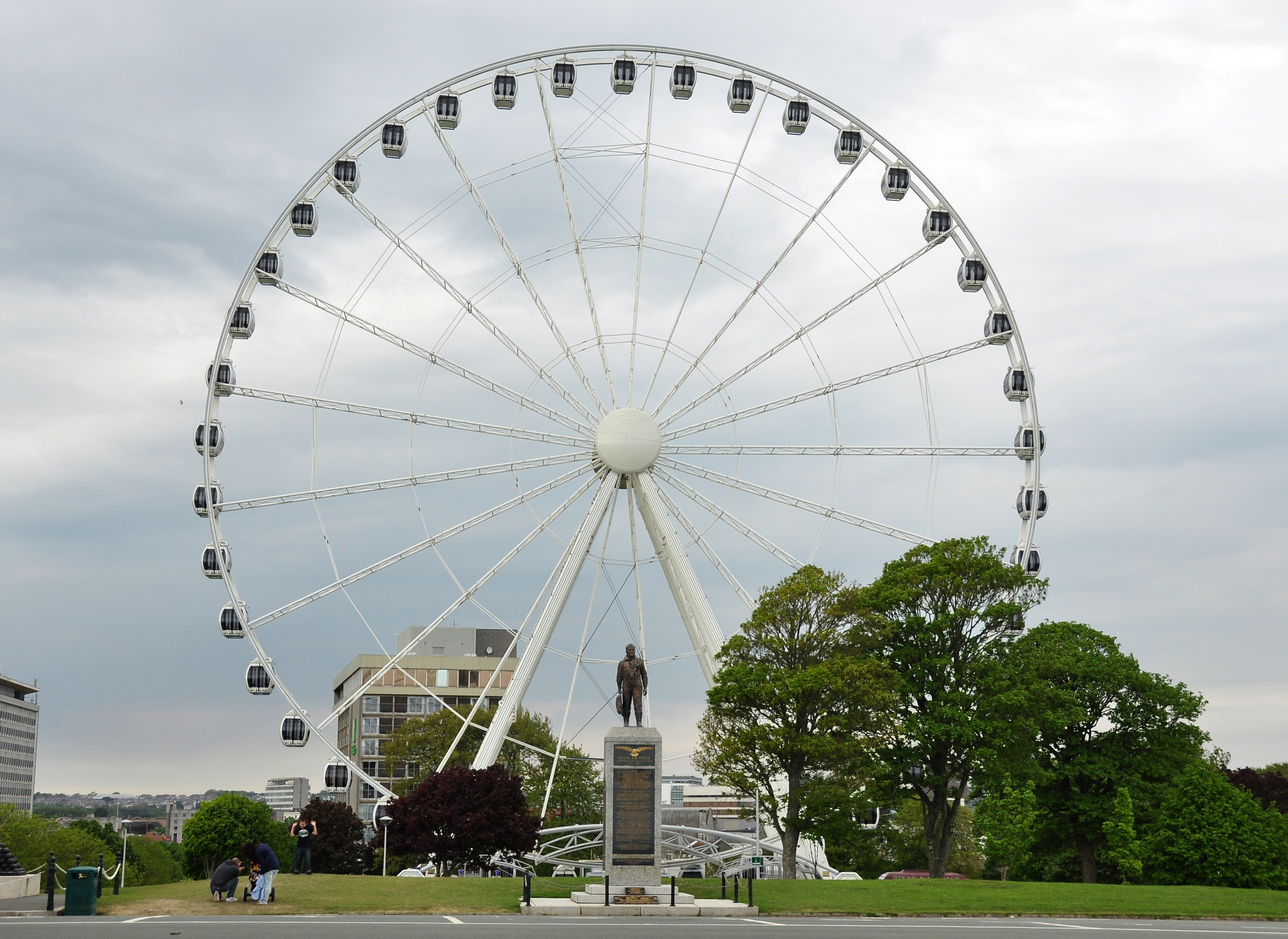 Ferris wheels in England.