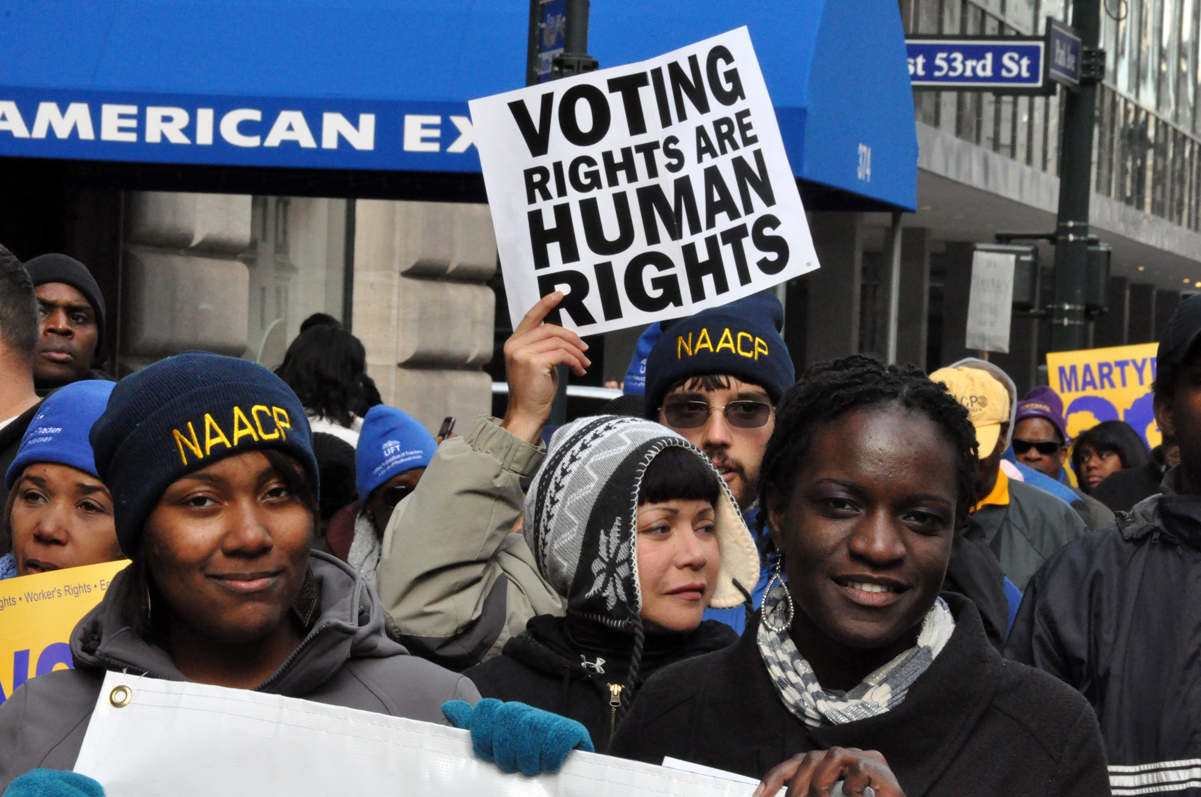 Voting rights. Demand the right to vote. Vote in America. Right to vote