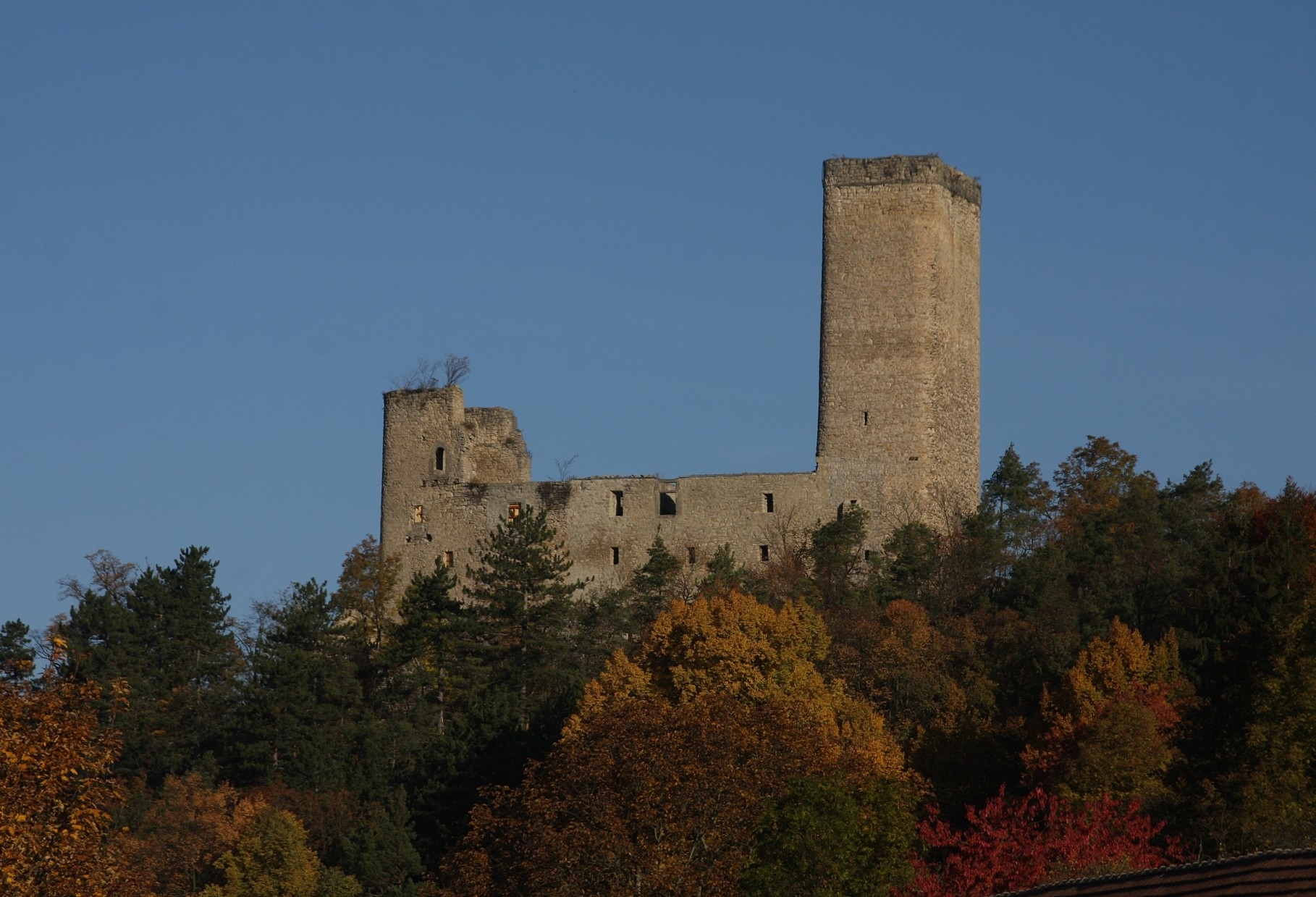 Burg Ehrenstein in Thüringen von Süden aus.