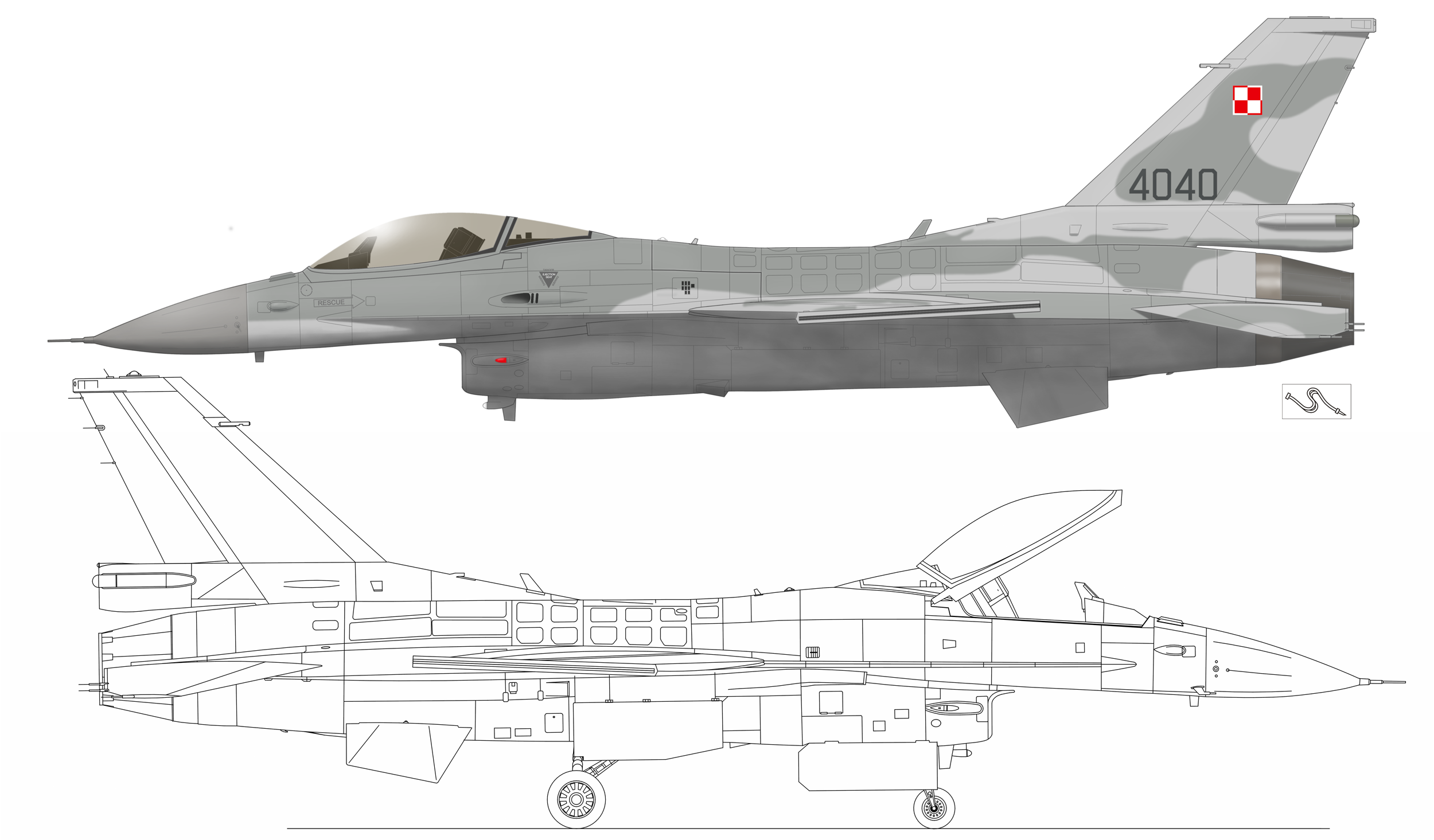 F16 истребитель чертежи