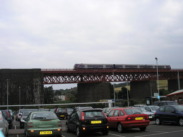 File:Ferry Toll Park and Ride and Jamestown Railway Viaduct - geograph.org.uk - 942847.jpg