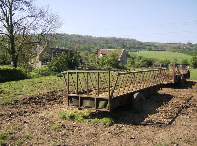 File:Straw wagons at Slaughterford - geograph.org.uk - 445753.jpg