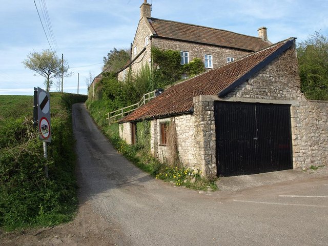 Wild Country Lane at junction with B3130, Barrow Gurney - geograph.org.uk - 2349834