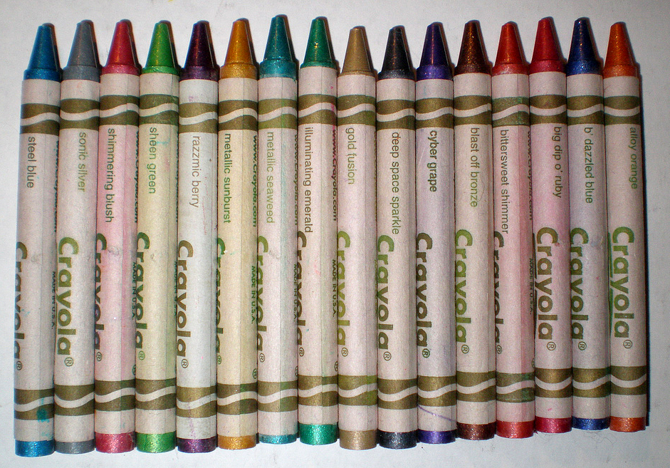 64 Count Birthday Crayons with Specialty Confetti Colors