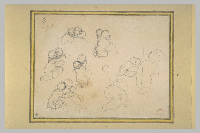 File:Delacroix - Etudes d'enfants enlacés, RF 22955, Recto.jpg