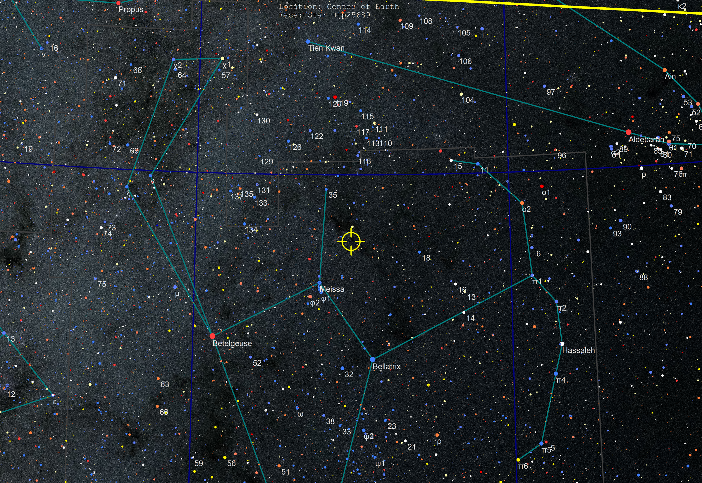 GW Orionis in the constellation of Orion