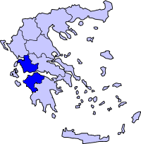 Location of Yunani Kulon Periphery in Greece