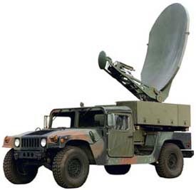 HMMWV with a Phoenix satellite communications dish