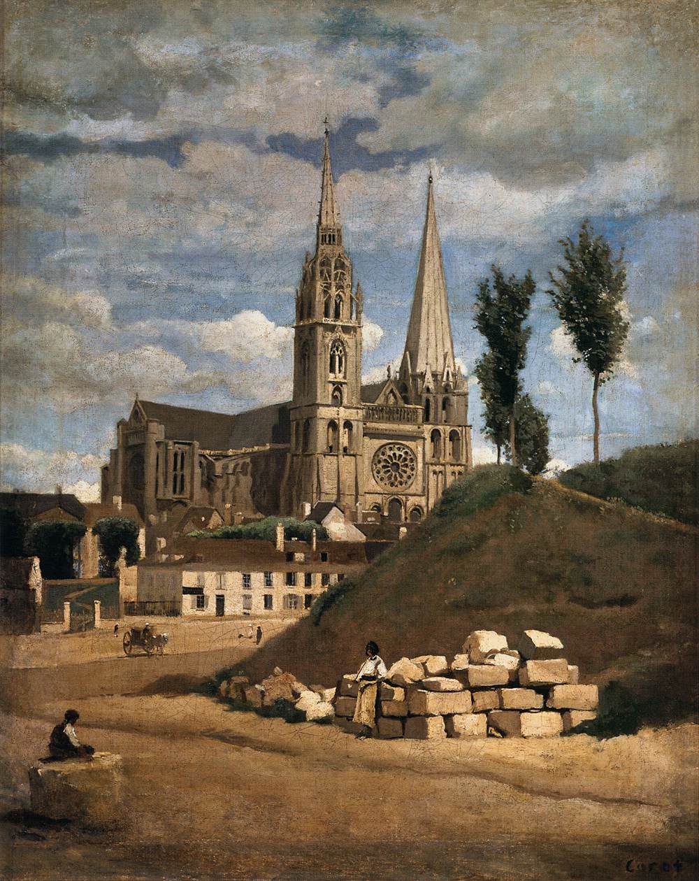 Chartres by Corot