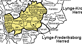 Kort Over Lynge Lynge FrederiksbHerred   Wikipedia Kort Over Lynge