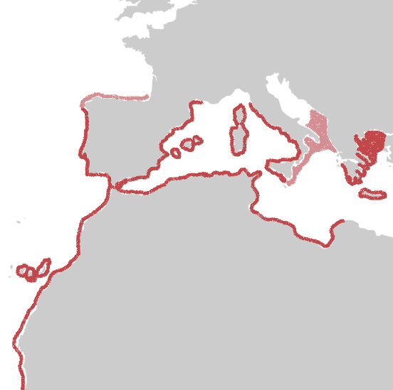 File:Synchiropus phaeton - distribution map.png