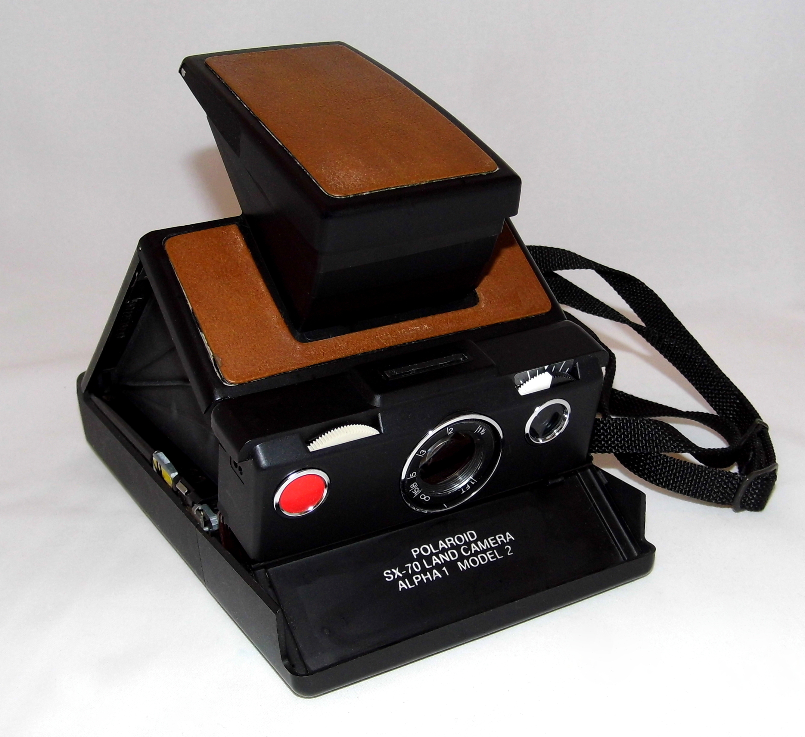 612 POLALOID SX-70 LAND CAMERA MODEL 2 ポラロイド ランドカメラ 皮ケース付 - カメラ、光学機器