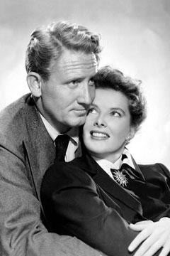 Tracy's relationship with his frequent co-star Katharine Hepburn lasted from 1941 until his death. He never divorced his wife, Louise Tracy. Promotional image for Without Love (1945).