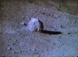 TV camera still of Big Muley prior to collection. Big Muley in situ at Plum crater.jpg