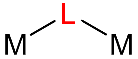 Bridging ligand ligand that connects two or more coordination centers