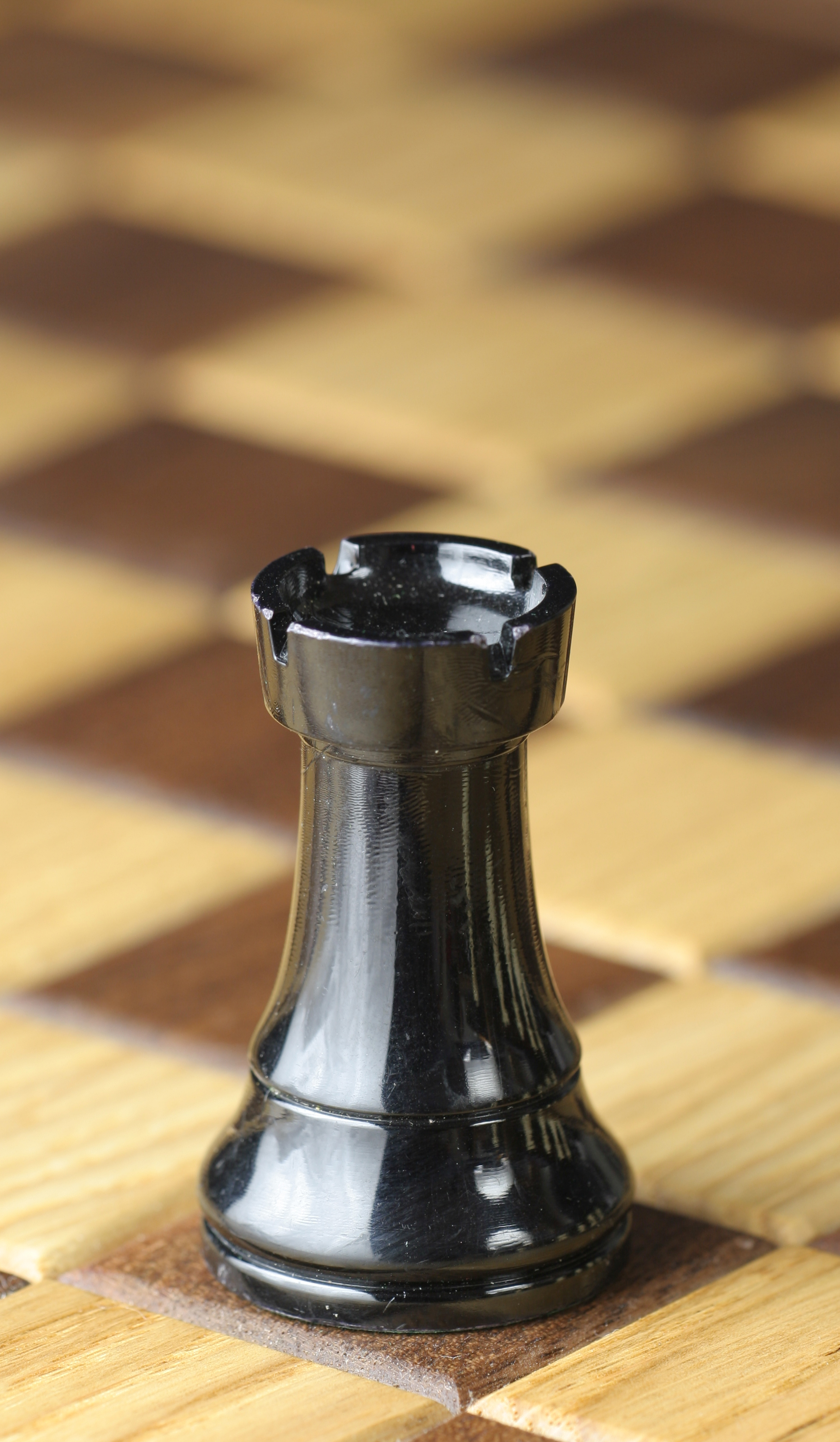 Black rook chess piece