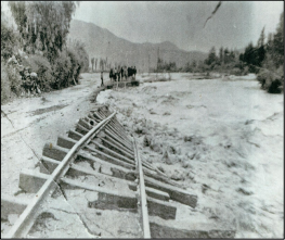 Povodeň řeky Copiapó v Tierra Amarilla, v roce 1919