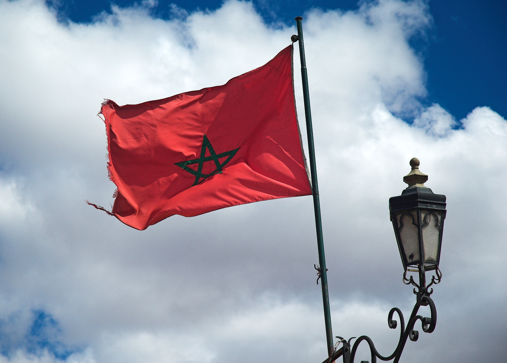 Flag of morocco immagini e fotografie stock ad alta risoluzione