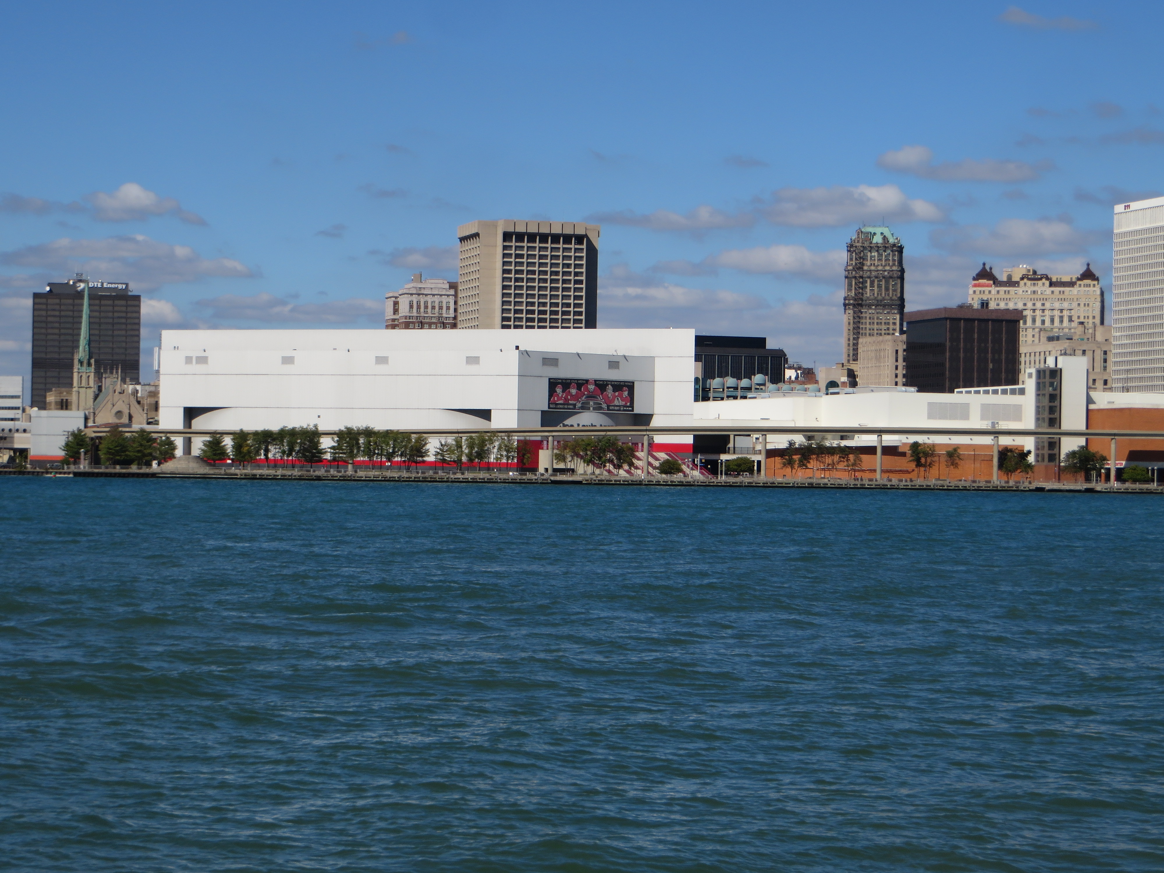 File:Joe Louis Arena, Downtown Detroit, Michigan from Windsor