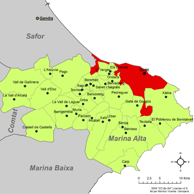 Resultado de imagen de denia marina alta localitzacio