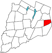 Otsego County outline map Decatur red.png