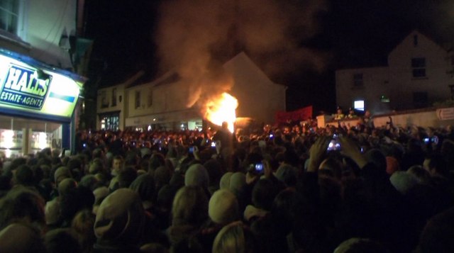 File:Ottery St Mary , The Square and Burning Barrel - geograph.org.uk - 1570980.jpg