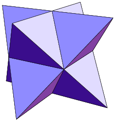 J Das konkave Sterntetraeder mit 14 Ecken, 36 Kanten und 24 Flächen erfüllt wiederum mit '"`UNIQ--postMath-0000002A-QINU`"' den Eulerschen Polyedersatz.